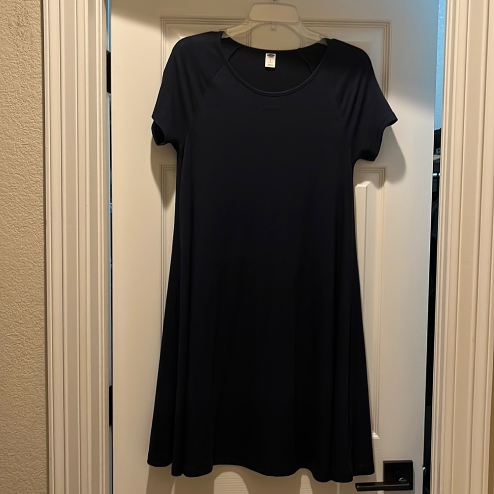Old Navy Short Sleeved A Line Swing Dress Navy Blue Size Small